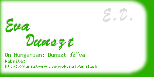 eva dunszt business card